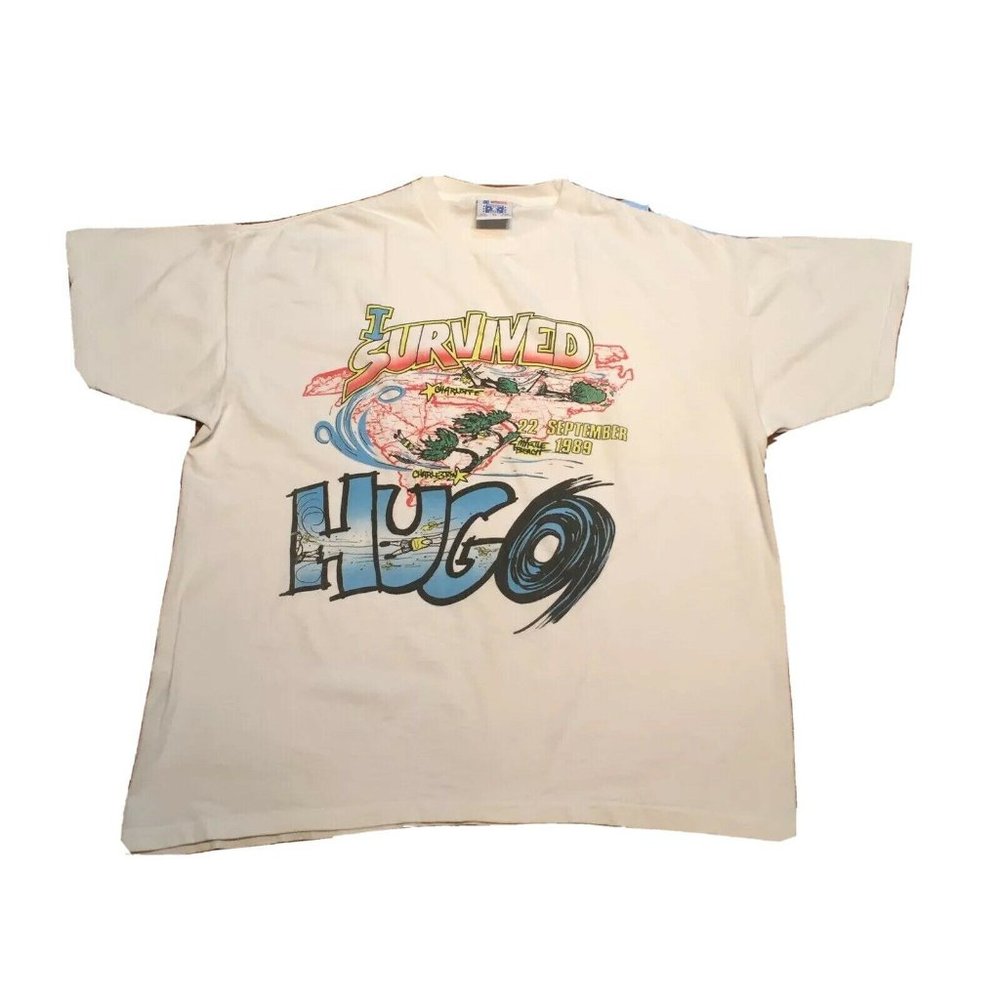 Vintage Charleston I Survived Hurricane Hugo Graphic Tee